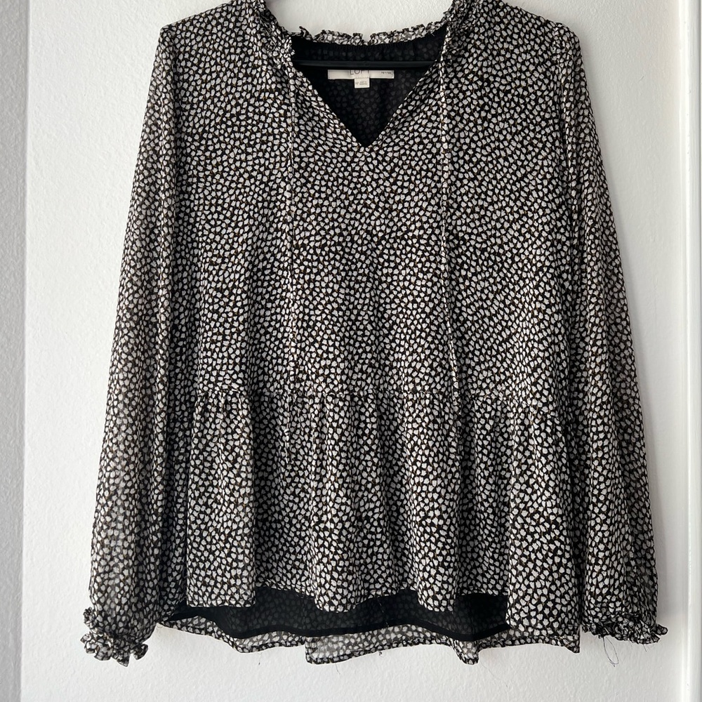 Loft Peplum Fall Top